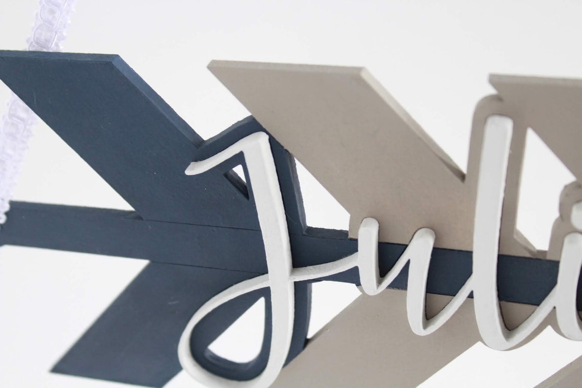 Arrow Custom Wood Name Sign, Nursery Decor, Laser Cut 3D Sign - image 5