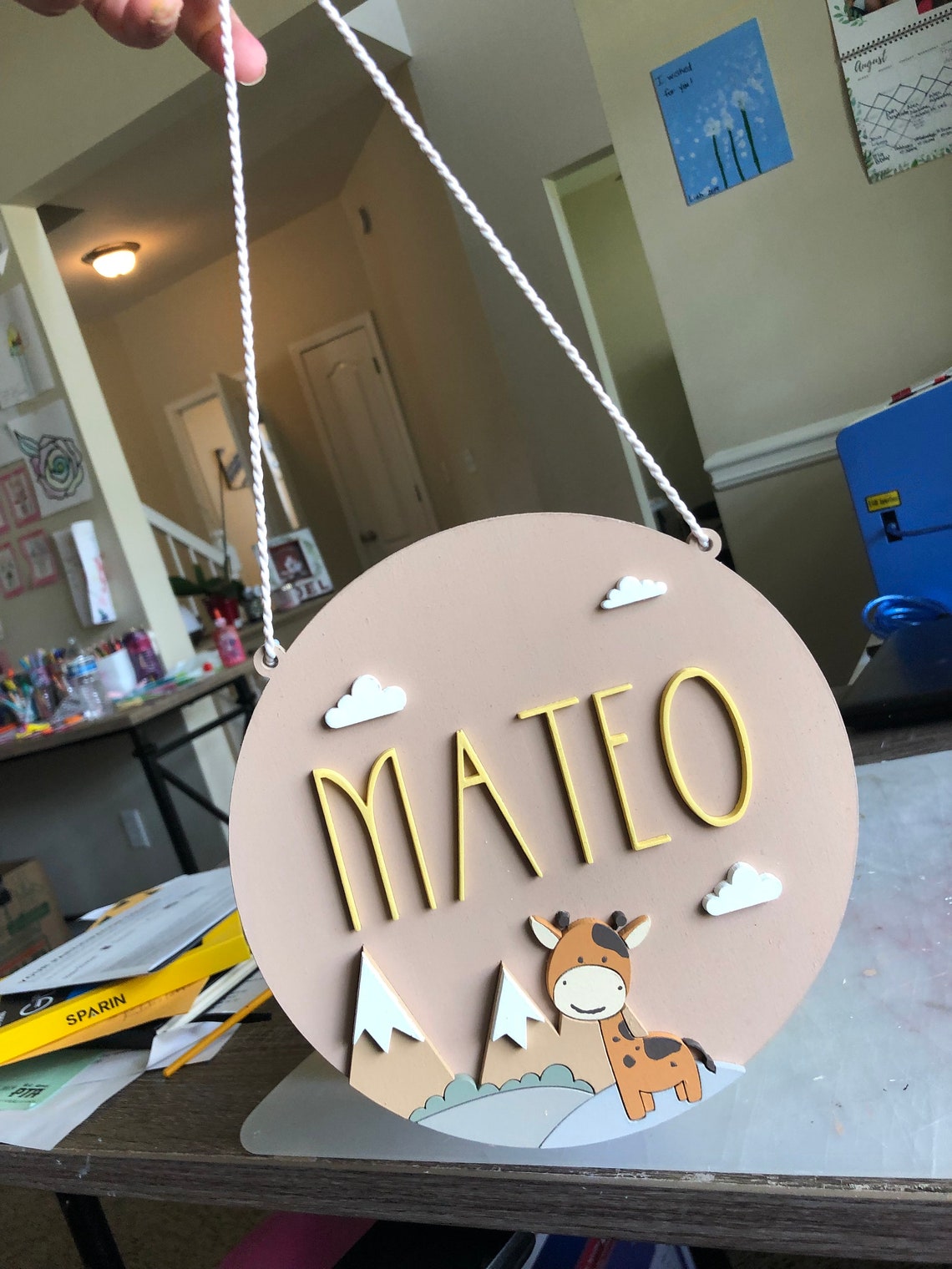 Custom Forest Wooden Name Sign, 3D Nursery Decor, Maternity Photo Prop - image 3