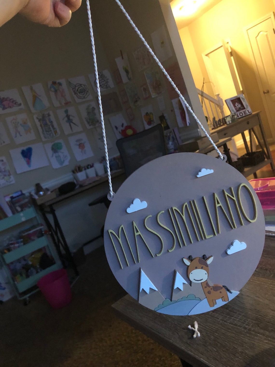 Custom Forest Wooden Name Sign, 3D Nursery Decor, Maternity Photo Prop - image 7