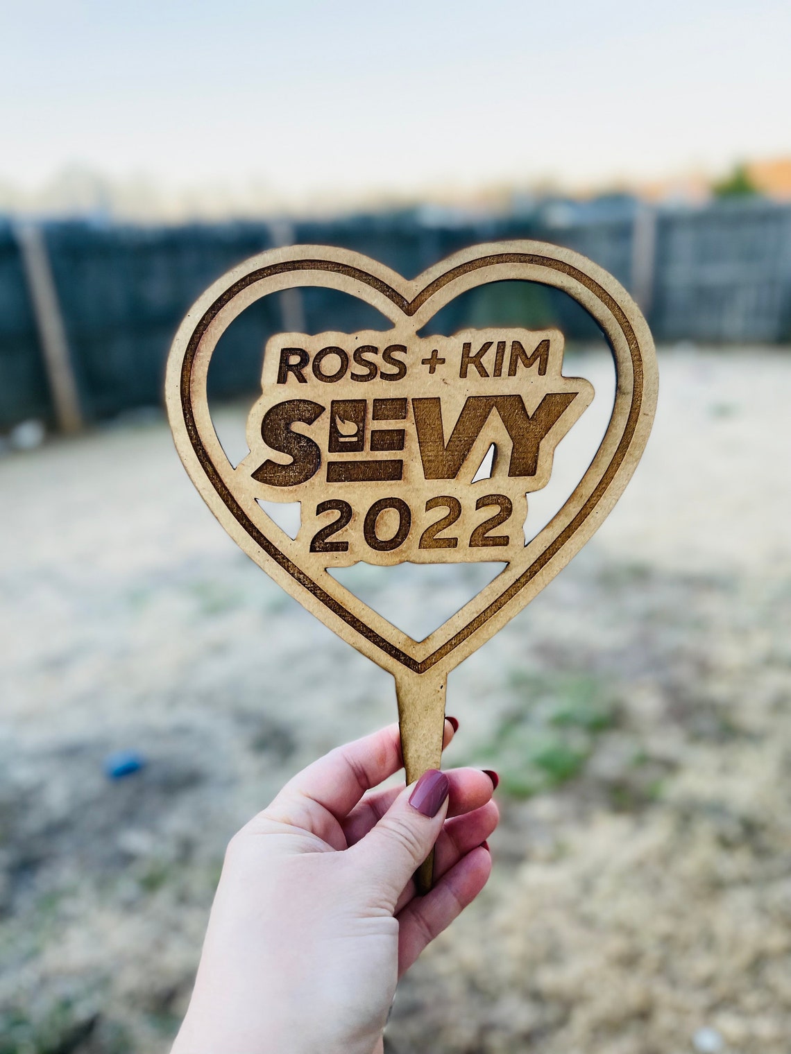 Custom Laser Cut Wood Cake Topper, Personalized Wedding Decor - image 5