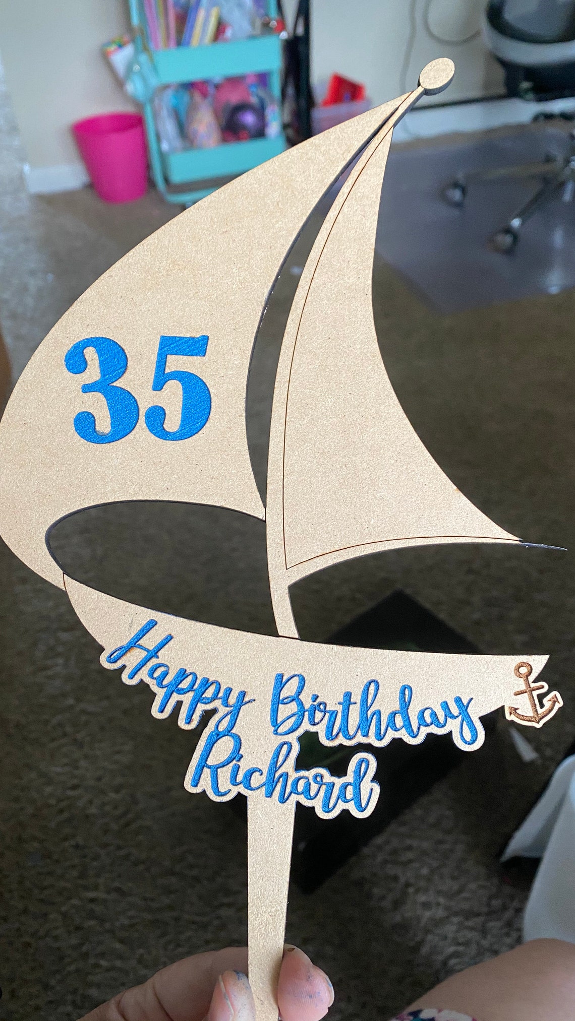 Custom Laser Cut Wood Cake Topper, Personalized Wedding Decor - image 7