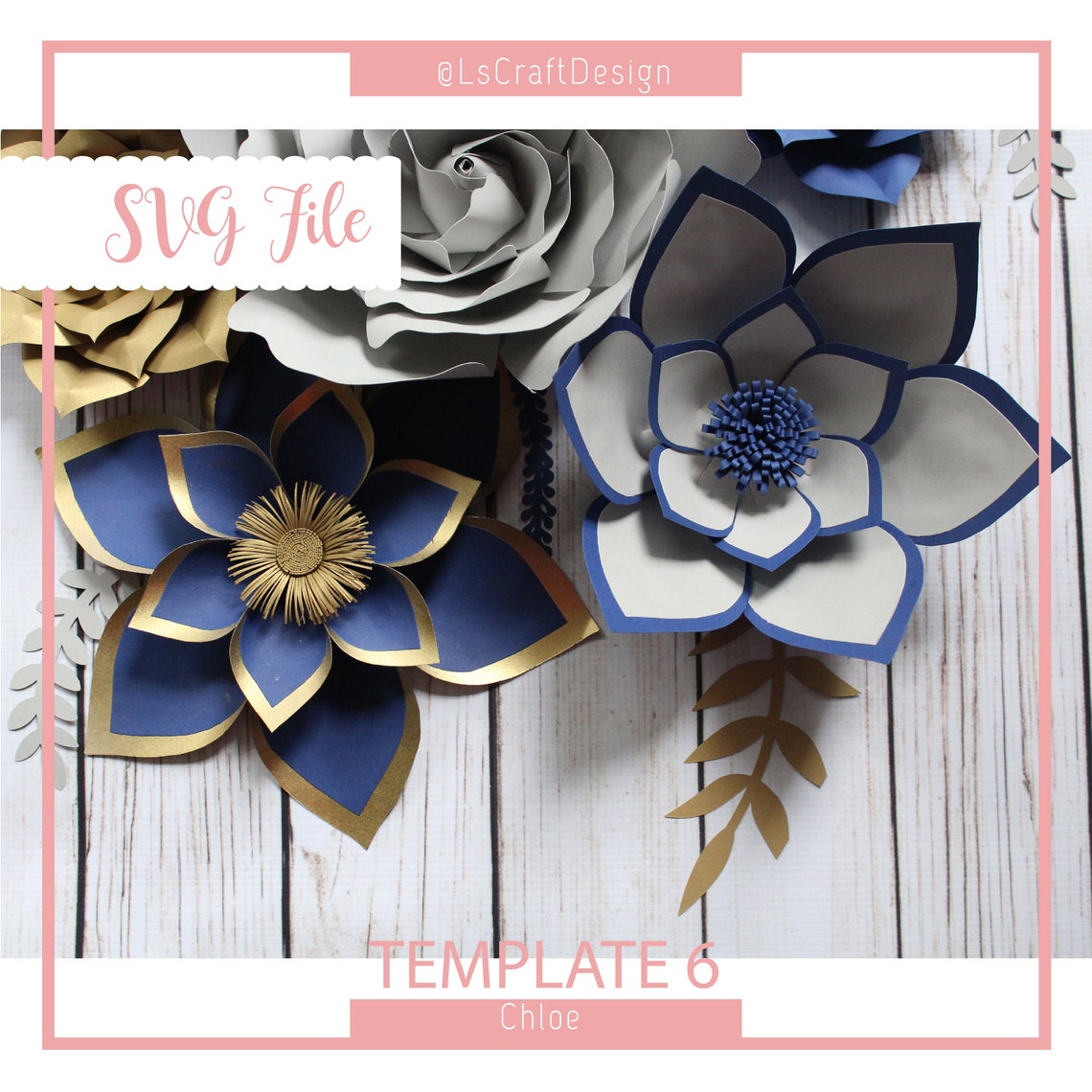 Giant Paper Flower SVG Template, Calipso #5 (Digital Download) - image 7