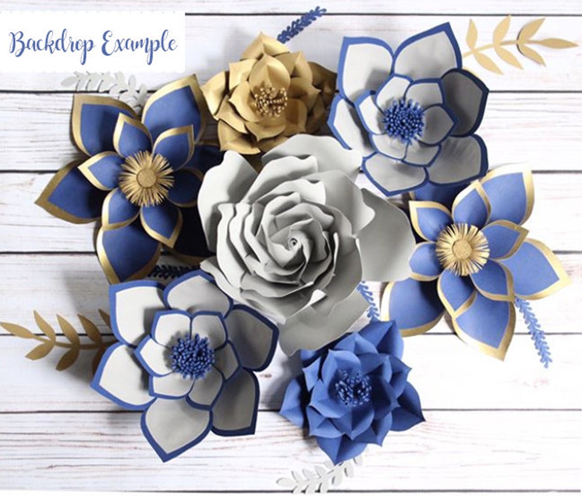 Giant Paper Flower SVG Template, Chloe #5, Cricut Silhouette Ready - image 3