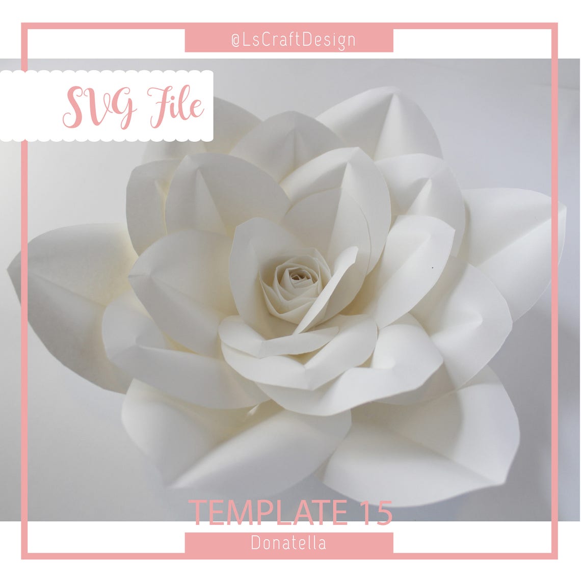 Giant Paper Flower SVG Template, DIY Floral Decor (Digital Download) - image 3