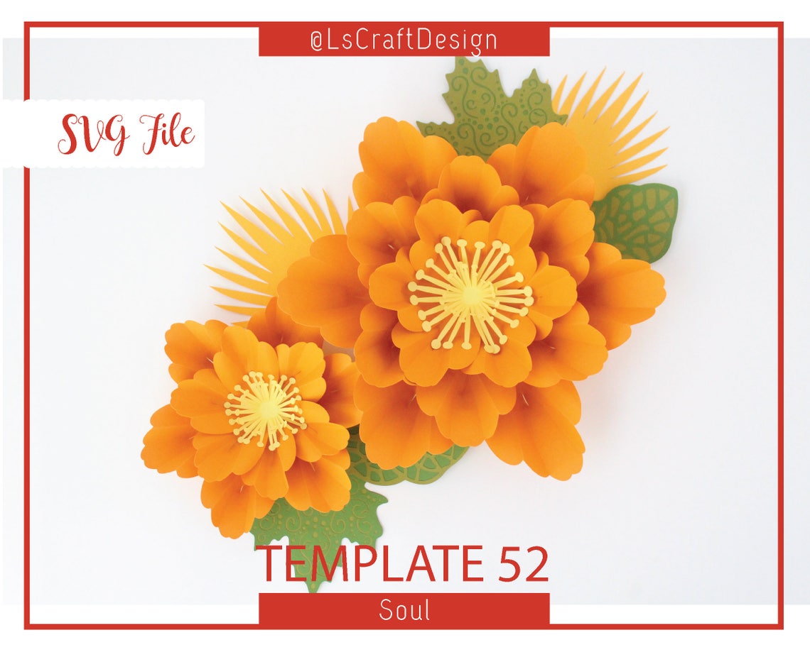 Giant Paper Flower SVG Template, Kate Spade Style (Digital Download) - image 3