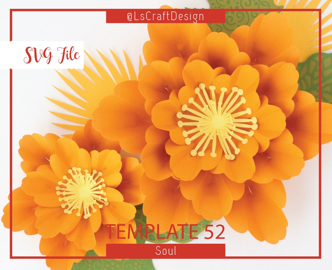 Giant Paper Flower SVG Template, Kate Spade Style (Digital Download) - image 4