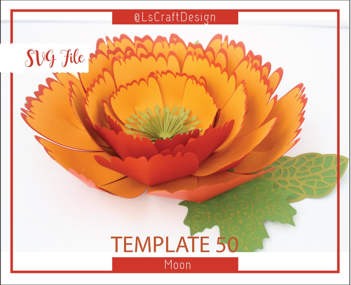 Giant Paper Flower SVG Template, Wall Decor (Digital Download) - image 4