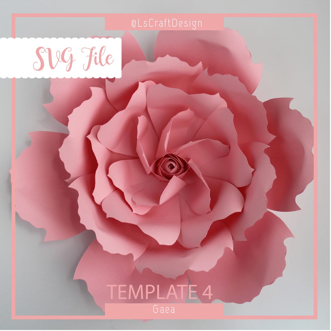 Giant Paper Flower Template, DIY Decor (SVG, PDF) - image 7