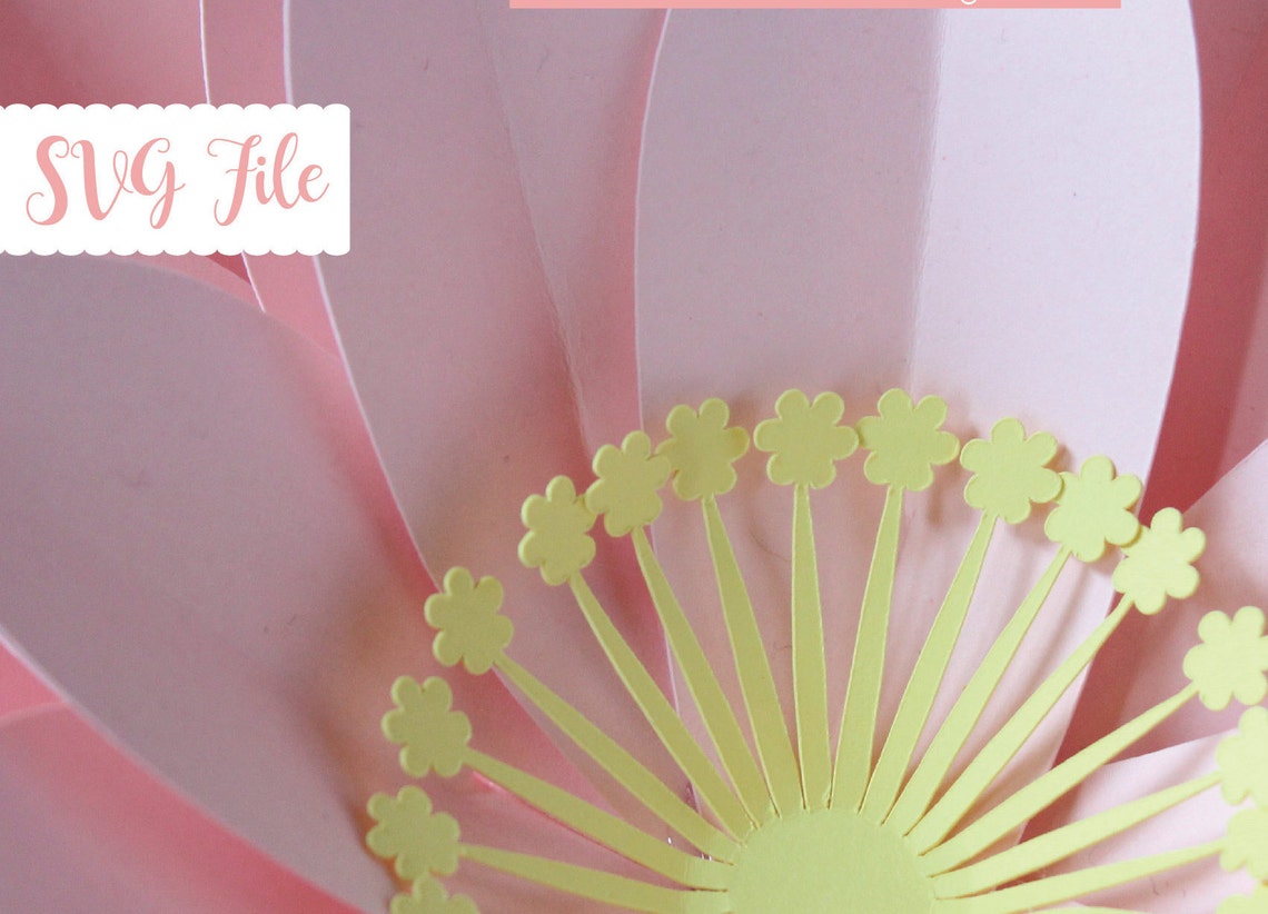 Paper Flower Center SVG Template, DIY Silhouette & Cricut (Digital Download) - image 4