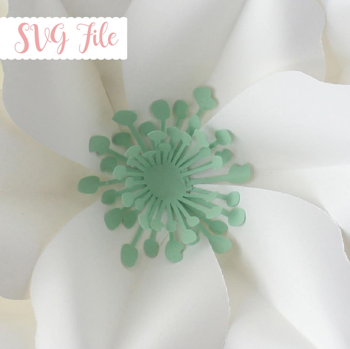 Paper Flower Center Template, DIY Decor (SVG, Cricut, Silhouette) - image 3