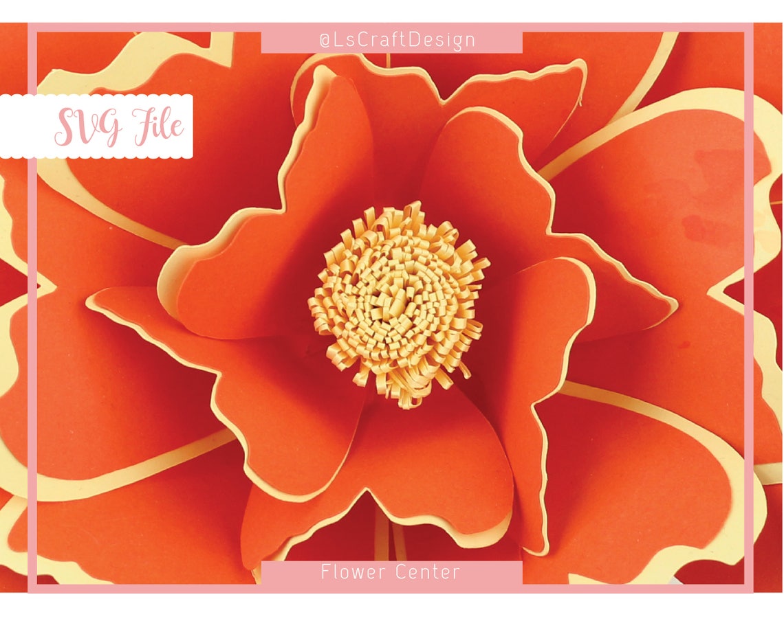 Paper Flower Center Template, DIY Hedgehog Style (SVG Digital Download) - image 4