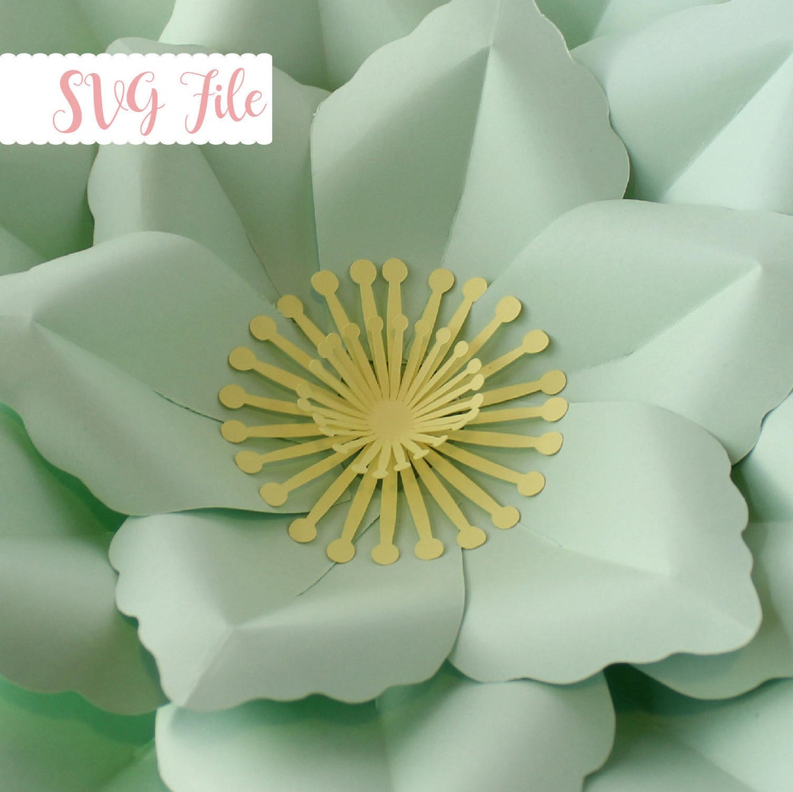 Paper Flower Center Template, DIY SVG File (Cricut, Silhouette) - image 4