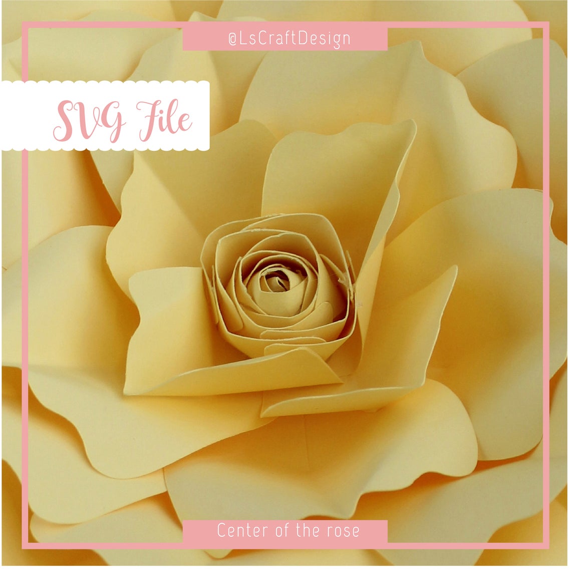 Paper Flower Center Template, Rose SVG, Cricut Silhouette (Digital Download) - image 4