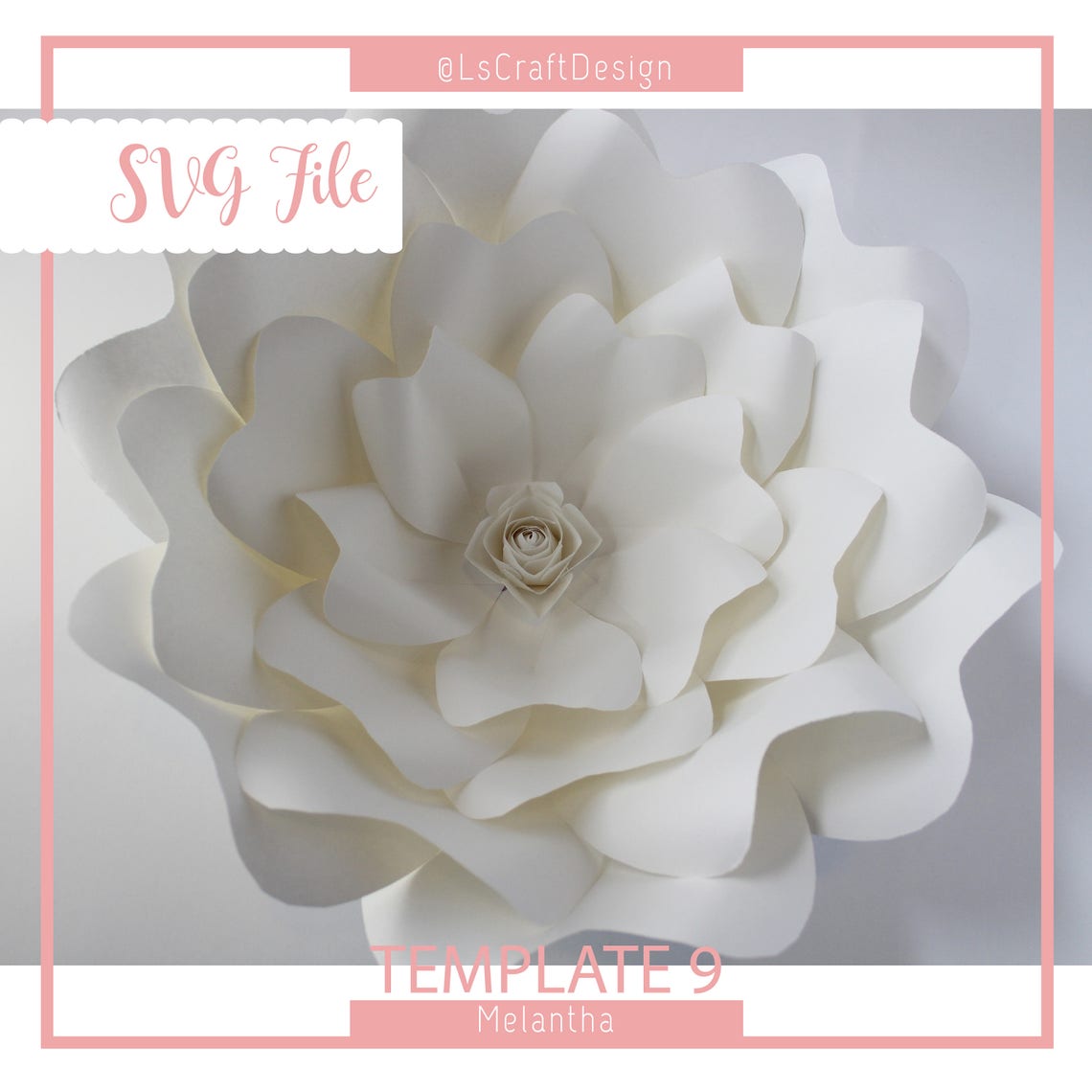 Paper Flower Leaf Template, Winter Foliage SVG Set (Digital Download) - image 7