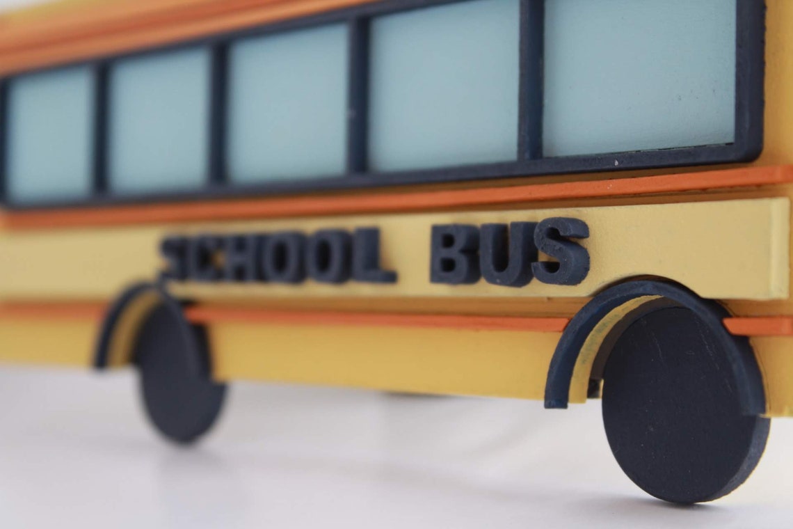Personalized School Bus Driver Gift, Hand Painted MDF Mini Bus - image 4
