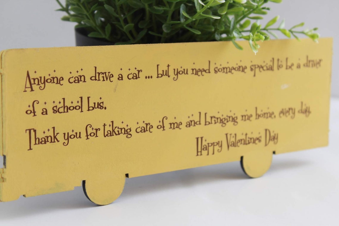 Personalized School Bus Driver Gift, Hand Painted MDF Mini Bus - image 6
