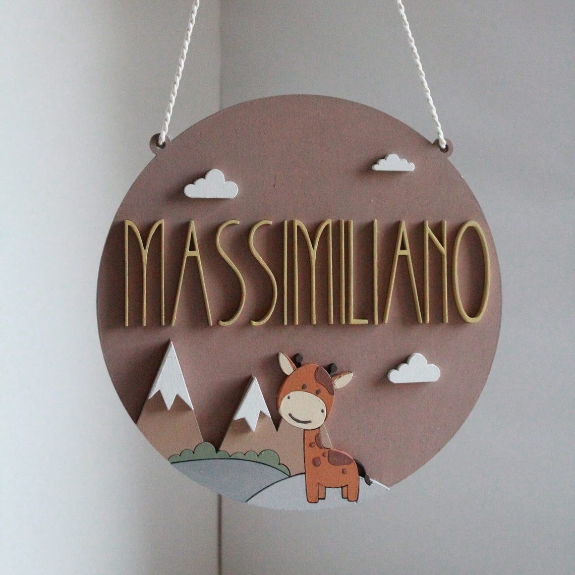 Custom Forest Wooden Name Sign, 3D Nursery Decor, Maternity Photo Prop