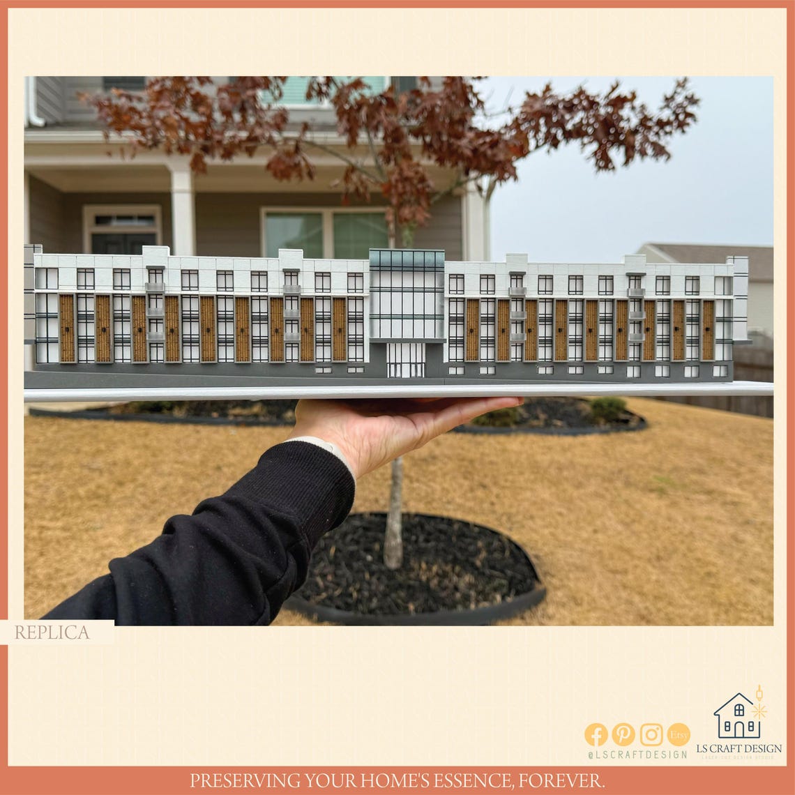 Custom Wooden Home Miniature, Architecture Replica, Property Portrait