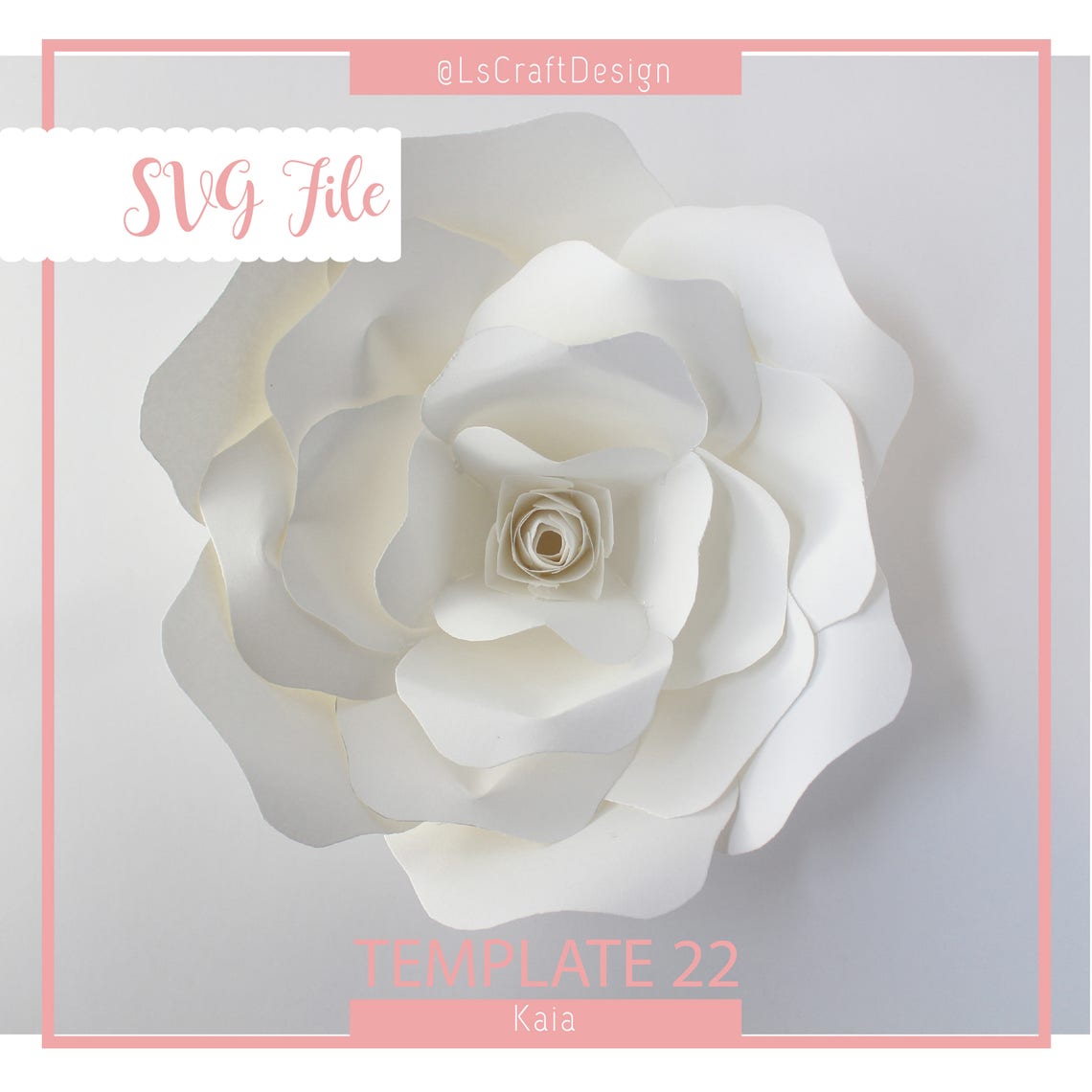 Giant Paper Flower SVG Template, Kaia #22 (Digital Download) - image 1