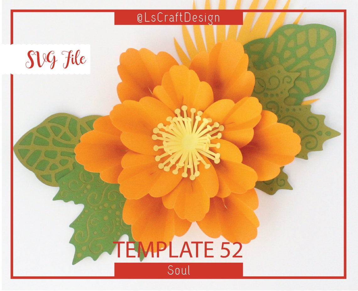 Giant Paper Flower SVG Template, Kate Spade Style (Digital Download) - image 1