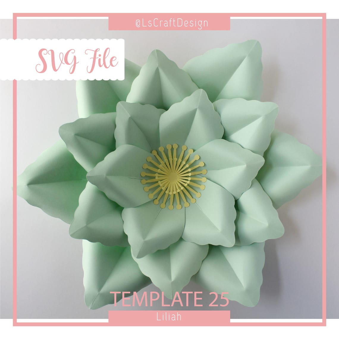 Giant Paper Flower SVG Template, Liliah #25 (Digital Download) - image 1