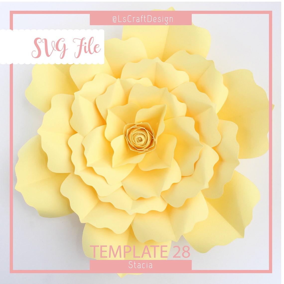 Giant Paper Flower SVG Template, Stacia #28 (Digital Download) - image 1