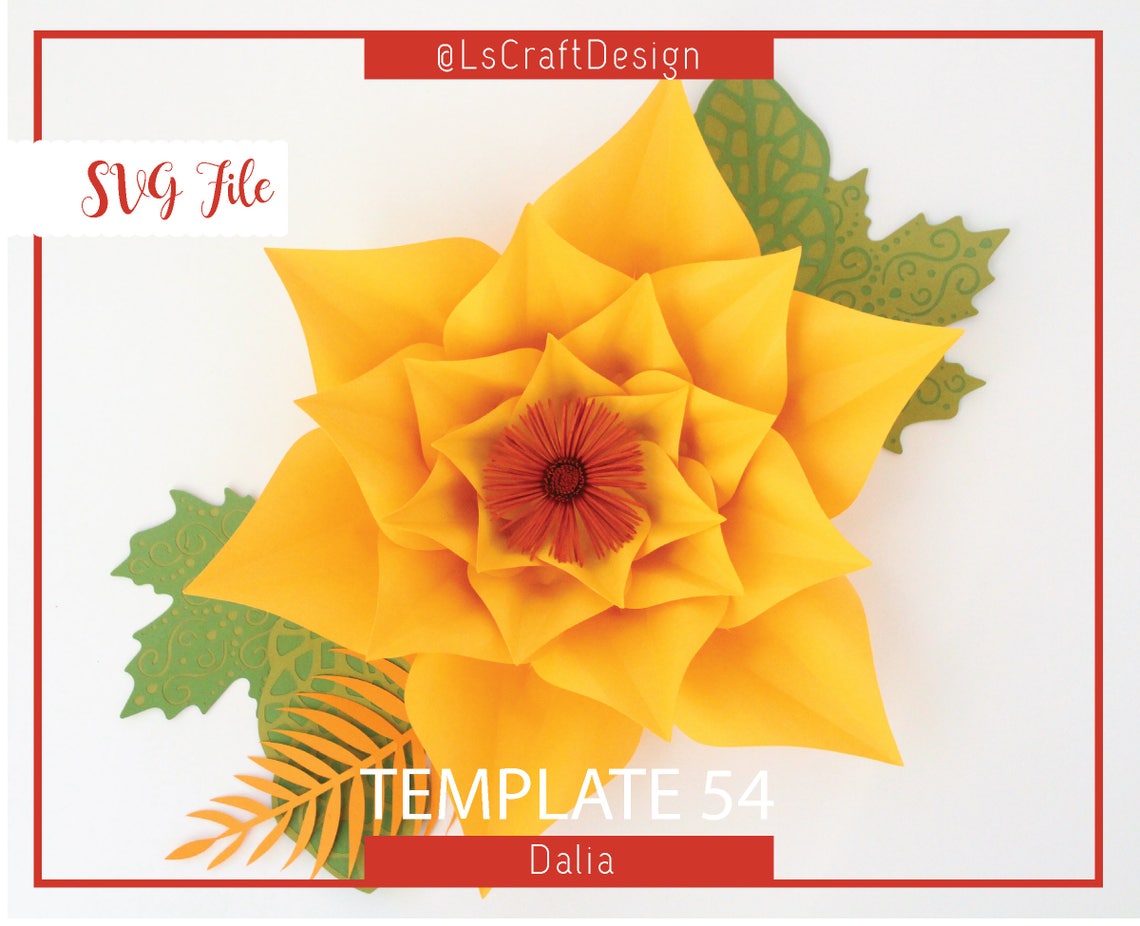 Large Paper Flower Template, DIY Backdrop SVG (Digital Download) - image 1