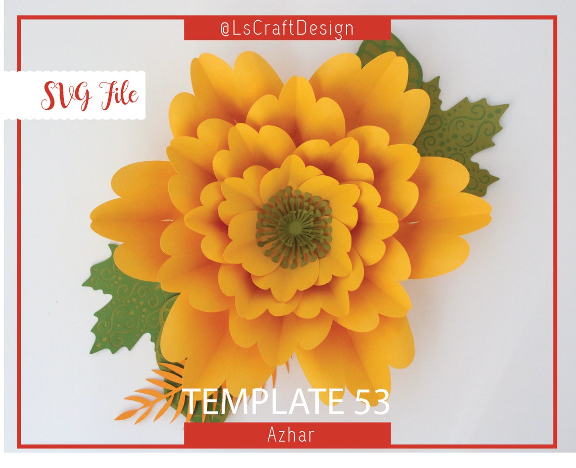 SVG Giant Paper Flower Template, DIY Nursery Decor (Digital Download) - image 1